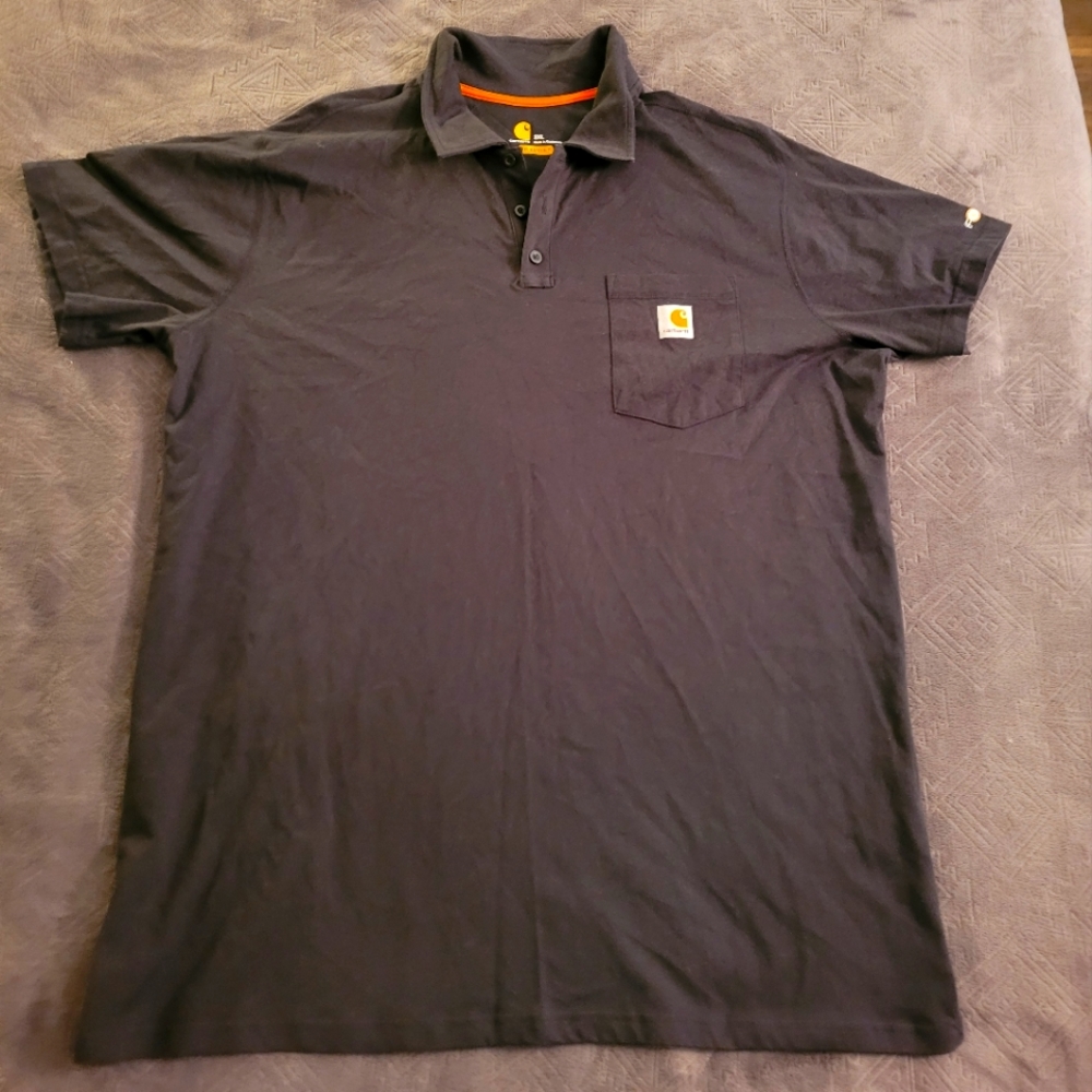 Men's Carhartt Polo Shirt 2XL Black